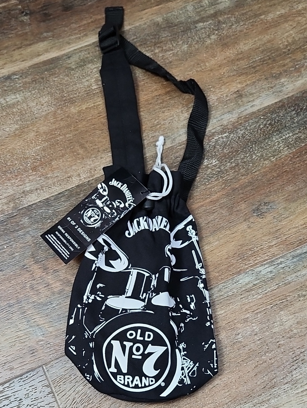 Jack Daniel’s Old No. 7 Music Series Drum Kit 1.75L Cinch Sack Bag - Rare!